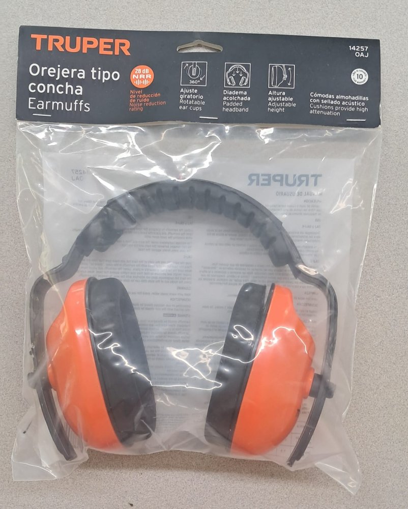 Orejera tipo concha 28 dB (tapa oidos) truper