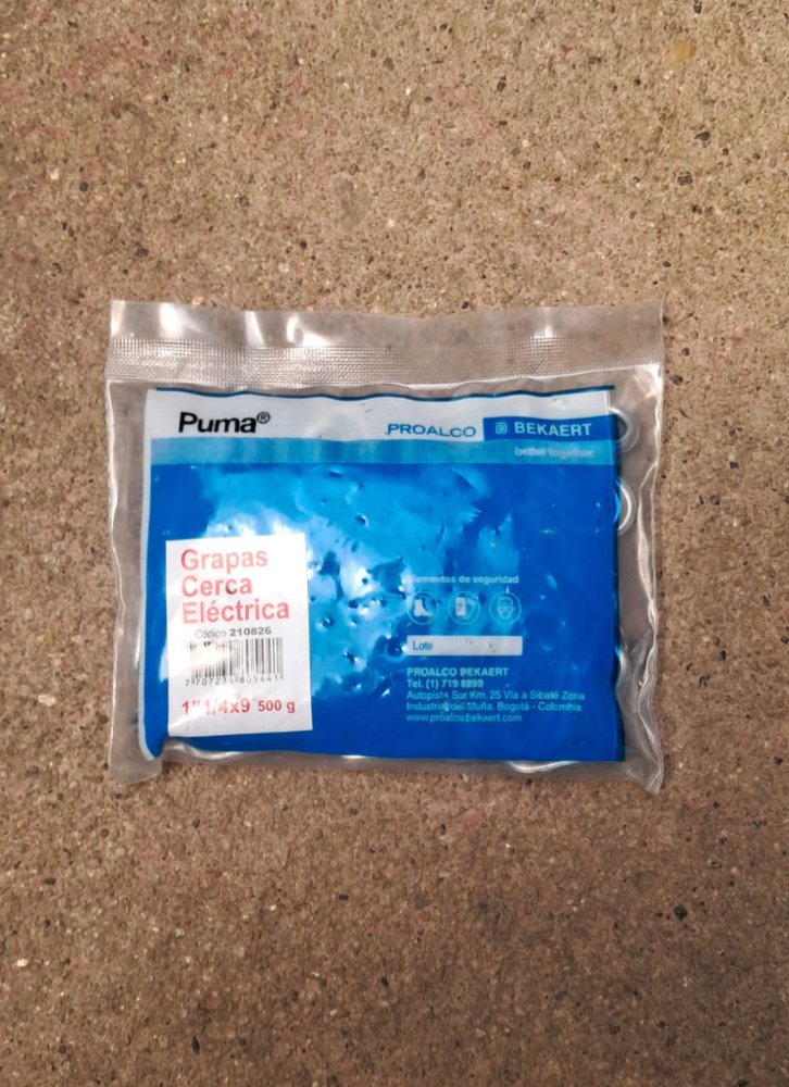 Grapa para cerca electrica puma 1" 1/4 x 9  500 gr bolsa