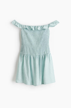 Drees off shoulder light turqueza talla S
