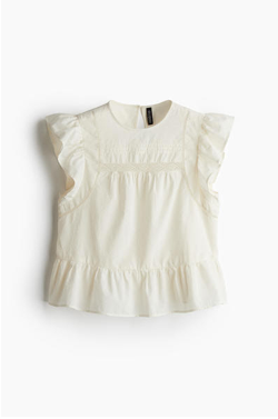 Blusa peplum beige Talla L