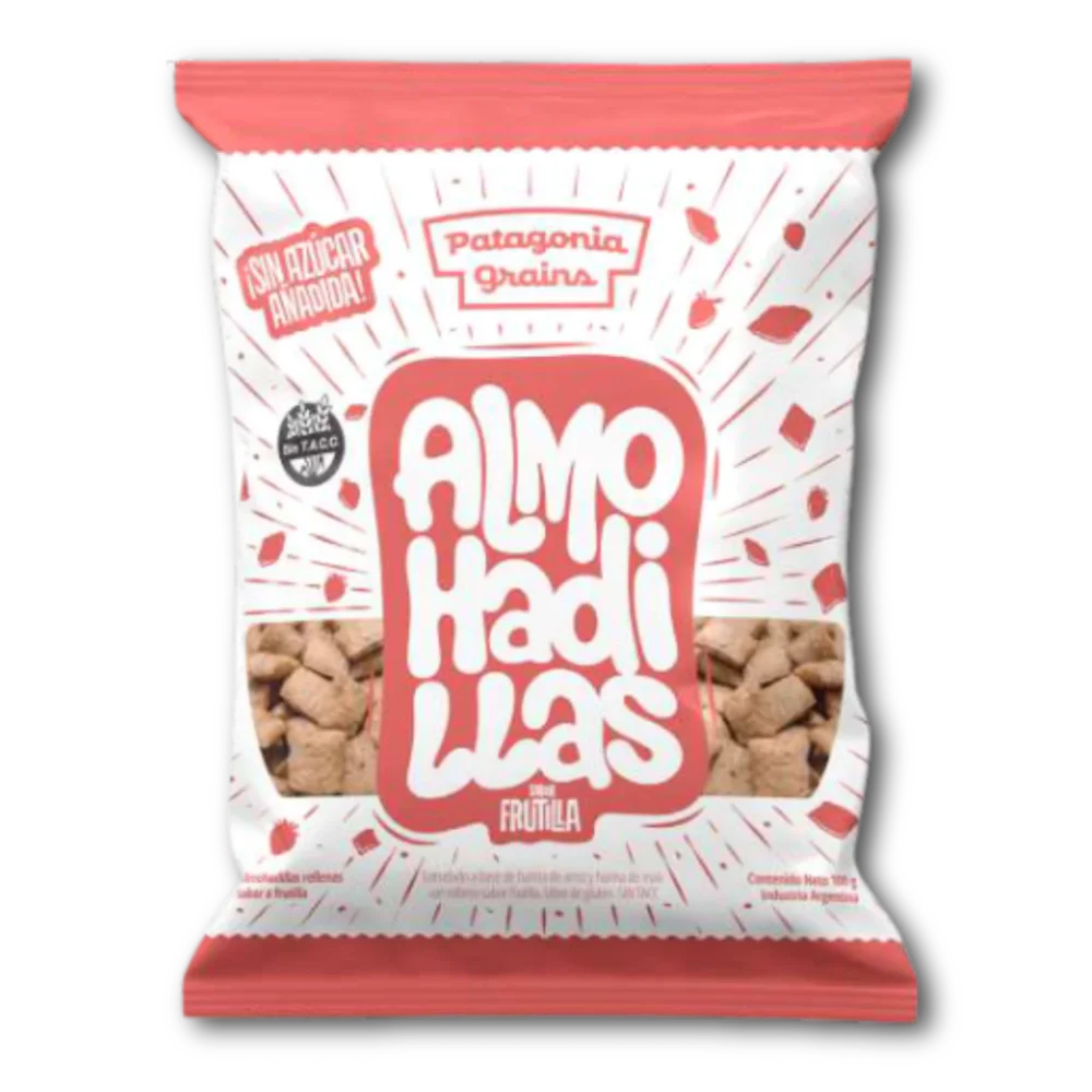 PATAGONIA GRAINS - ALMOHADILLAS SIN AZUCAR FRUTILLA x 100 g