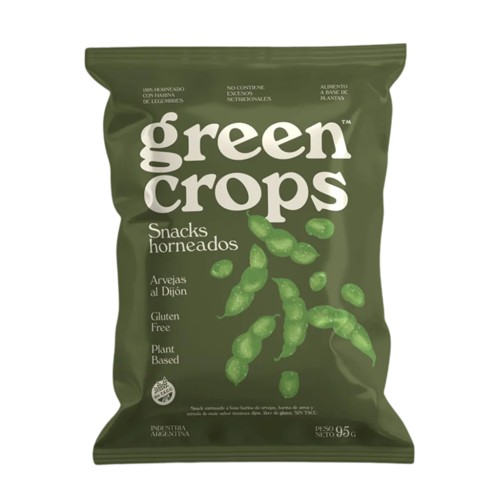 GREEN CROPS - SNACK SABOR ARVEJAS AL DIJON x 95 gr