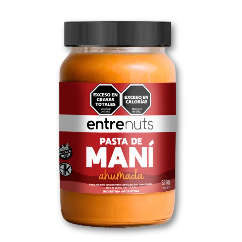 ENTRE NUTS - PASTA DE MANI CON HUMO Y PIMENTON X 370 GRS