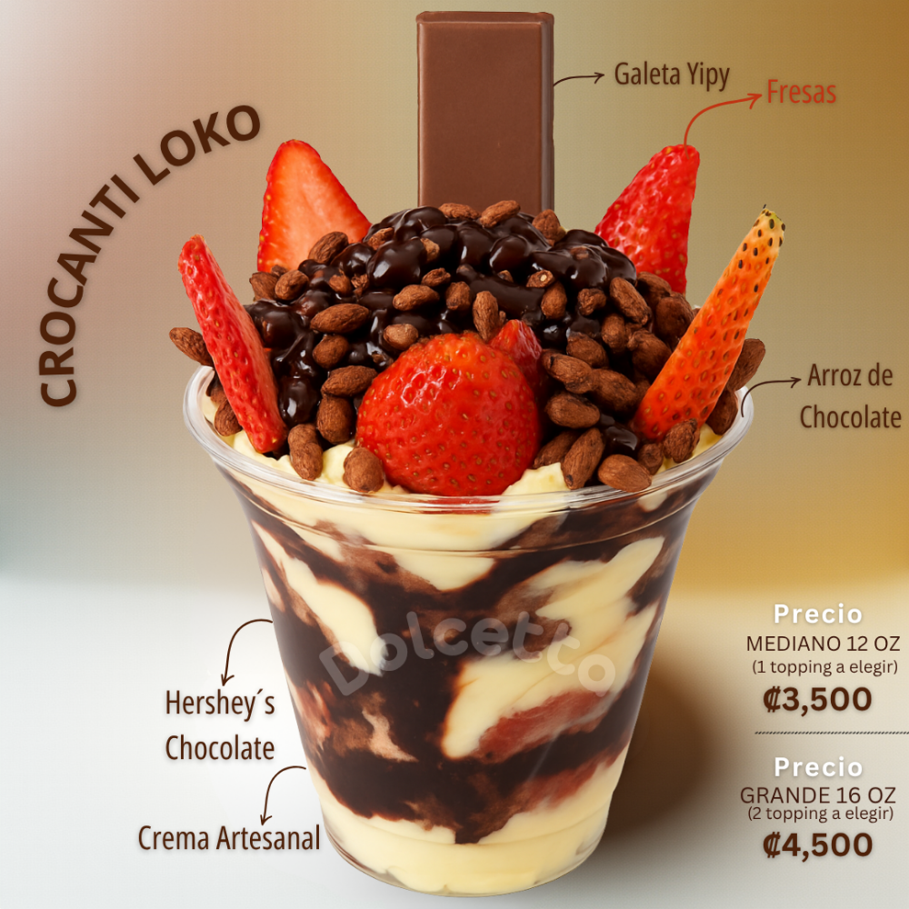 Fresas con Crema Crocanti Loko