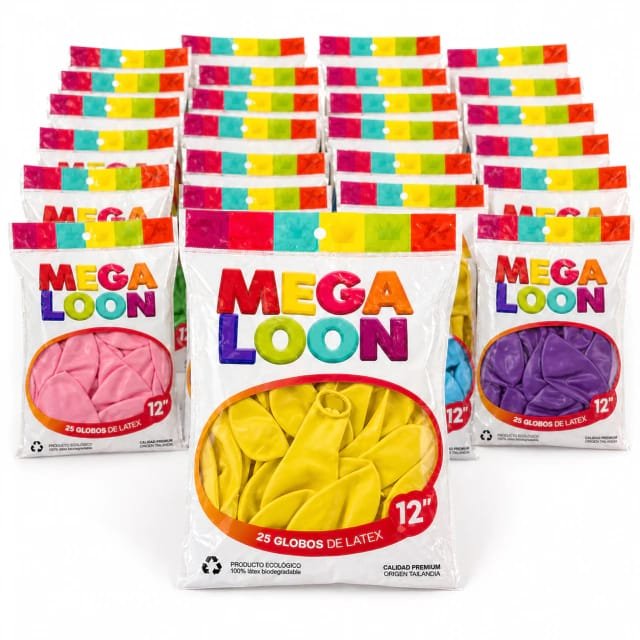 BOLSA DE GLOBO PERLADO 12" X 25 UNIDAD