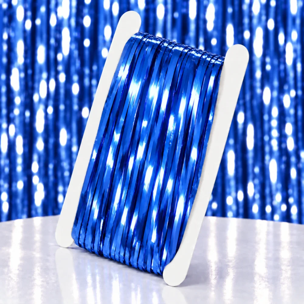 cortinas azules tiras
