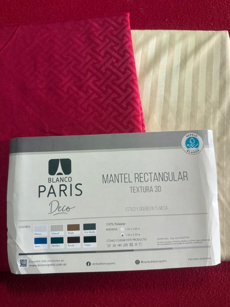 MANTELES RECTAGULARES 150 X 250 CM BLANCO PARIS