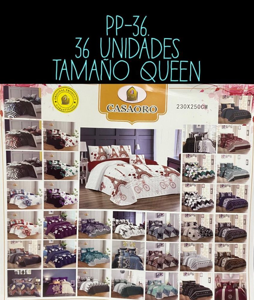 CASA DE ORO QUEEN 3PCS ESTAMPADO