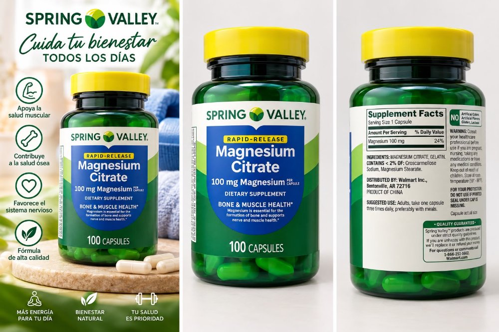 CITRATE MAGNESUM SPRING VALLEY X 100MG