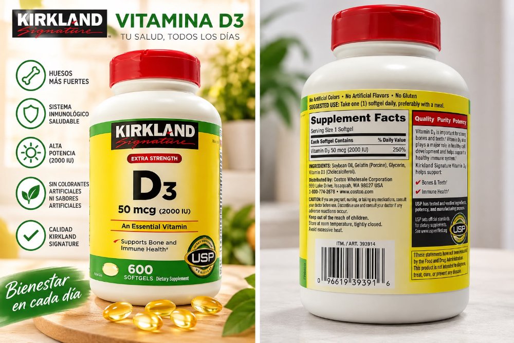 EXTRA STRENGTH D3 KIRKLAND X 50 MCG X 600 SOFTGELS