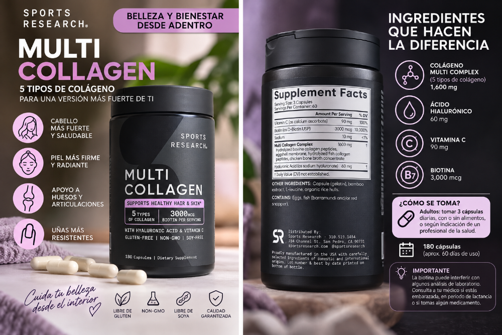 MULTI COLLAGEN X 180 CAP SPORTS RESEARCH
