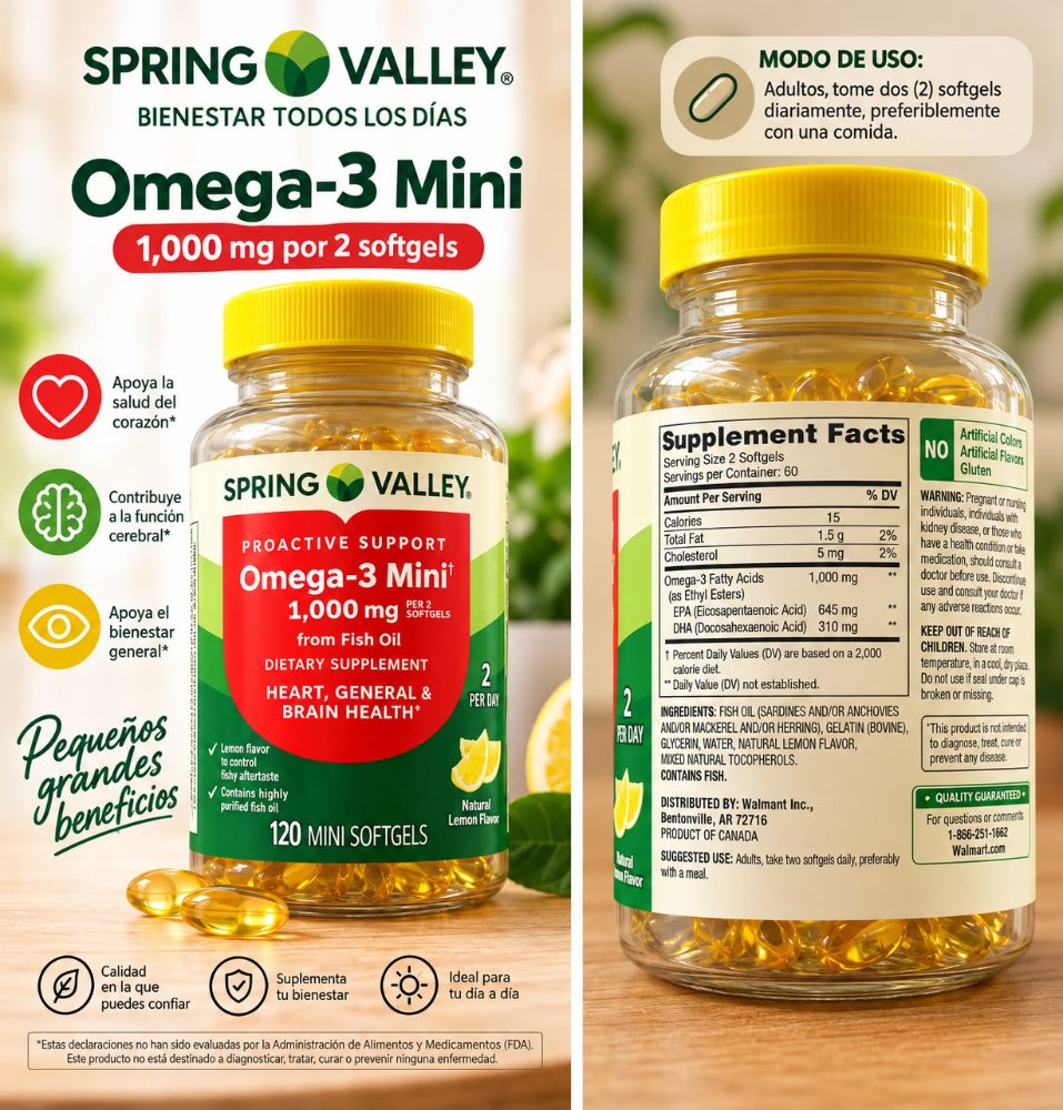 OMEGA 3 X 120 SOFTGLES SPRING VALLEY