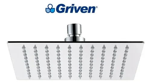 REGADERA PARA BAÑO 8" CUADRADA CROMADA GRIVEN