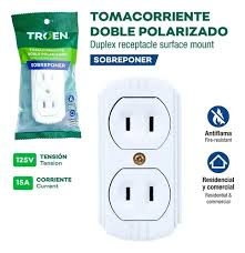 TOMACORRIENTE DOBLE SOBRE PONER POLARIZADO TROEN