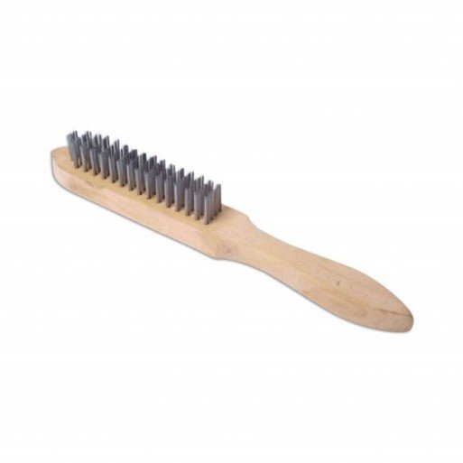 CEPILLO DE ALAMBRE MANGO MADERA 15X6