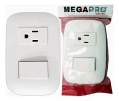 INTERRUPTOR MAS TOMA BLANCO MEGAPRO
