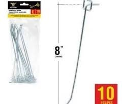 GANCHOS PARA TABLERO DE CLAVIJA 8" 10 PZA SECURITY