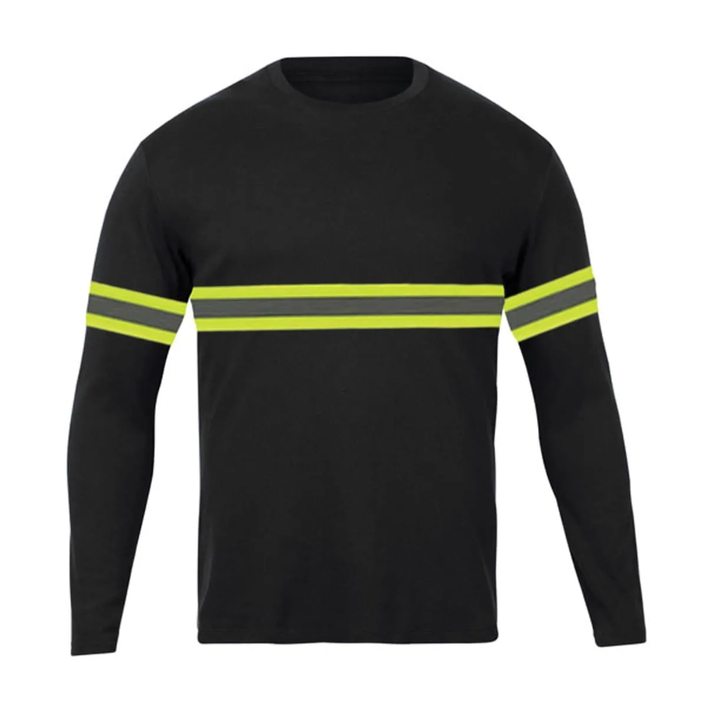 PLAYERA REFLECTIVO NEGRA LARGA