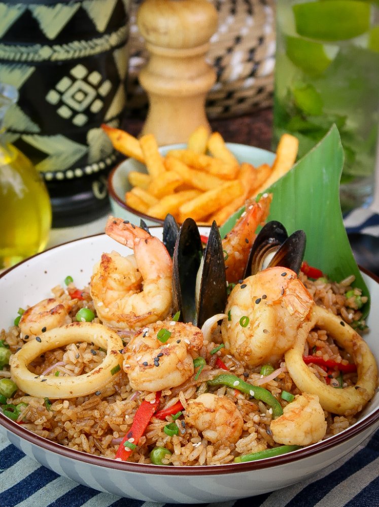 ARROZ DE MARISCOS AL WOK