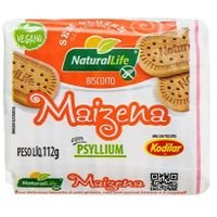 Biscoito Maizena C/Psyllium S/Gluten Nat.Life 112g - Unidade