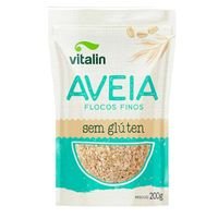 Aveia Em Flocos Finos Sem Gluten 200g Vitalin - Unidade