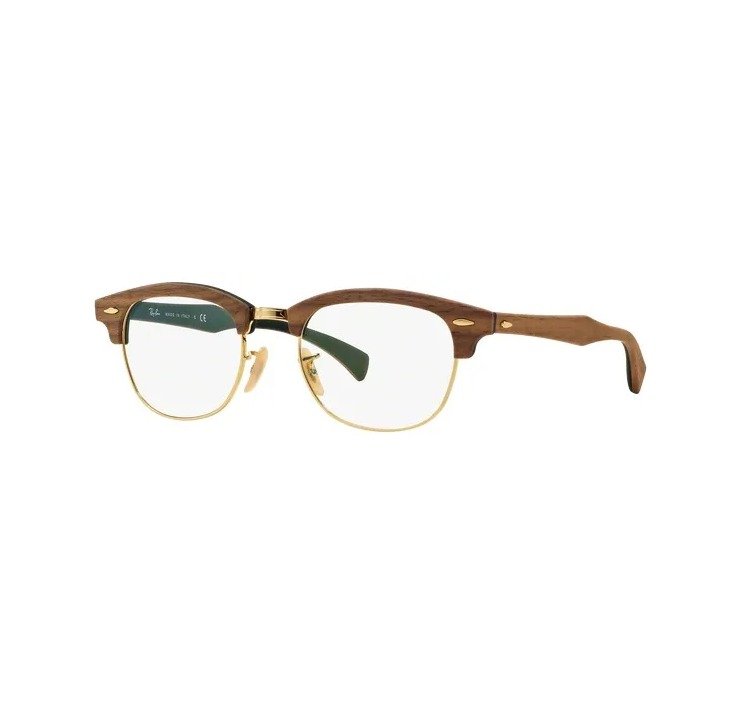 ARMAZON RAYBAN CON CRISTALES RECETADOS CLUMBASTER MADERA