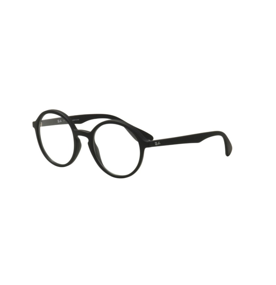 ARMAZON RAYBAN CON CRISTALES RECETADOS ROUND PLASTIC NEGRO