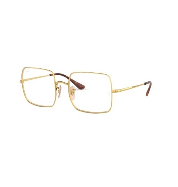 ARMAZON RAYBAN CON CRISTALES RECETADOS SQUARE METAL DORADO