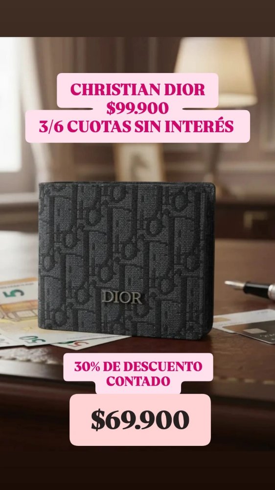 BILLETERA HOMBRE CHRISTIAN DIOR 1