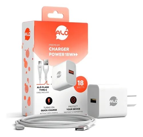 CARGADOR DE PARED ALO POWER 18W QC SIN CABLE