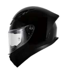 CASCO NEGRO BRILLANTE