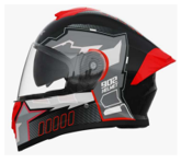 CASCO HESED NEGRO GRIS ROJO