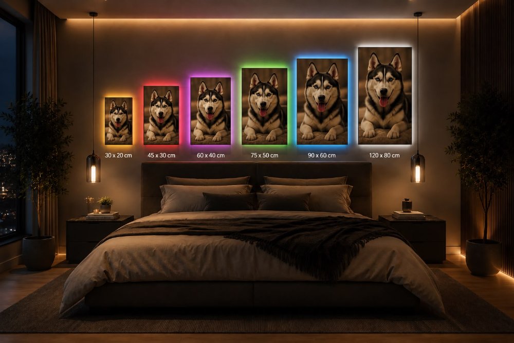 Cuadro LED 75x50 laminado mate o brillante