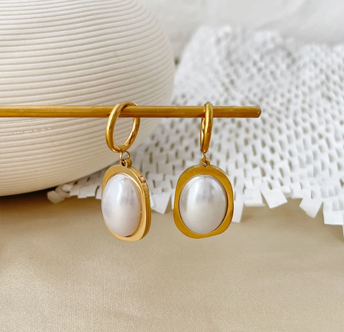 Aretes Agne Perla