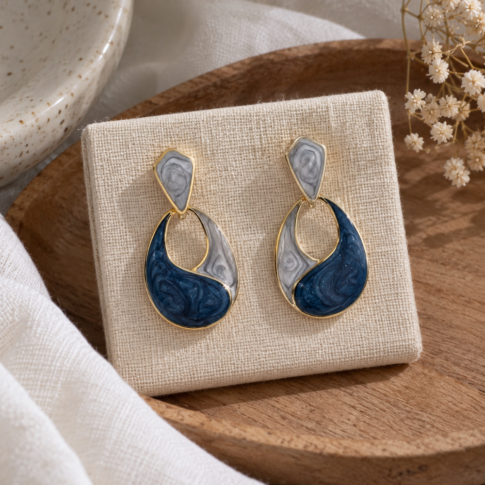 Aretes Aura Azul