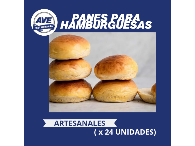 Pan de Hamburguesa ARTESANAL - X 24 Unidades