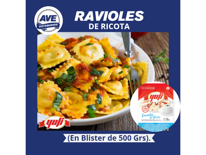 Ravioles de Ricota - En Blíster de 500 Grs.