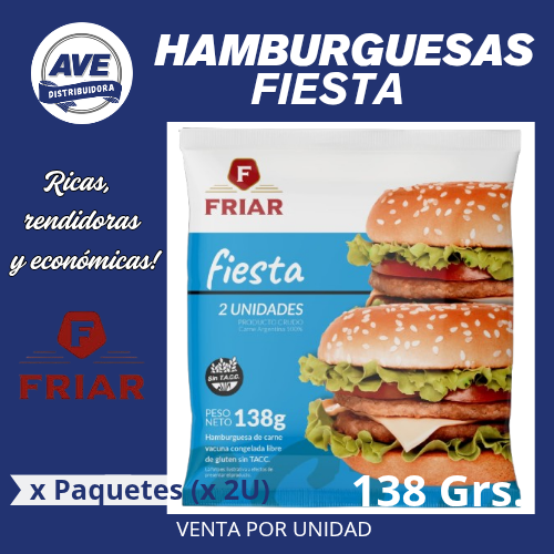Hamburguesa FIESTA de 138 Grs.