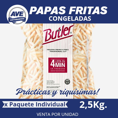 Papas Fritas Butler - En Bolsa de 2,5 Kg.
