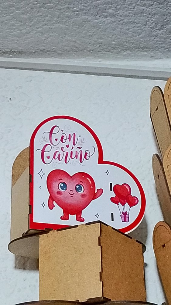 Cajita corazon vinil