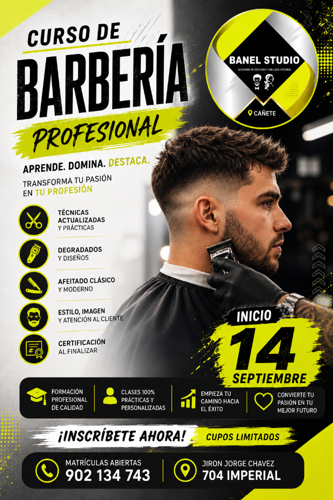 CURSO BARBERIA PROFESIONAL