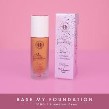 base 2 en 1 tono 7.5 médium deep  bloomshell