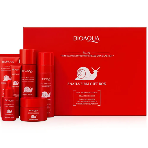 Cuidado Facial De Baba De Caracol Bioaqua X6 Piezas Reafirmante E Hidratante