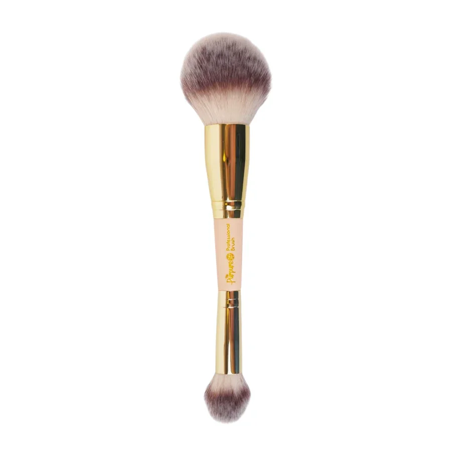 Brocha Doble Polvos-Iluminador Purpure