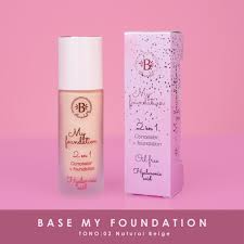 base 2 en 1 tono 02 natural beige bloomshell