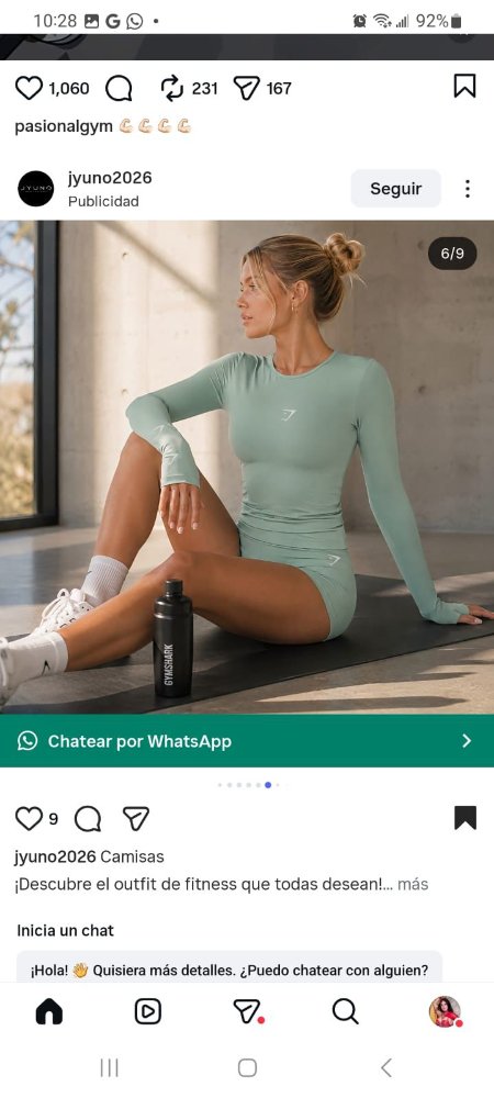 Camisa Manga larga GymShark.