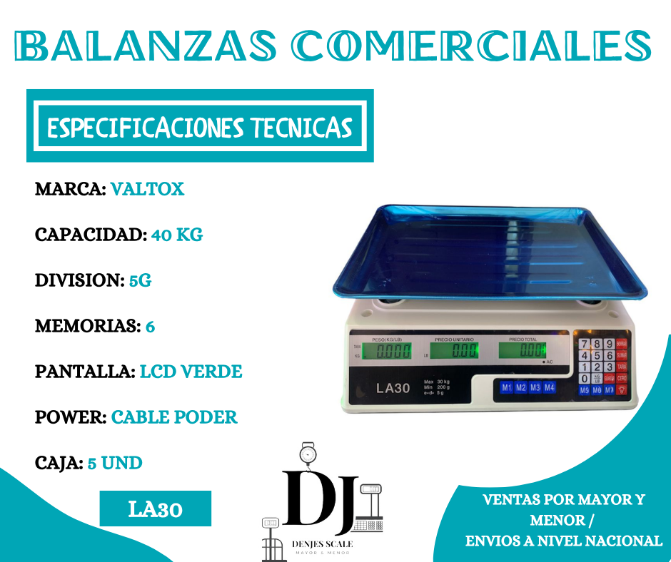 BCA-30-BALANZA VALTOX BLANCO 40KG