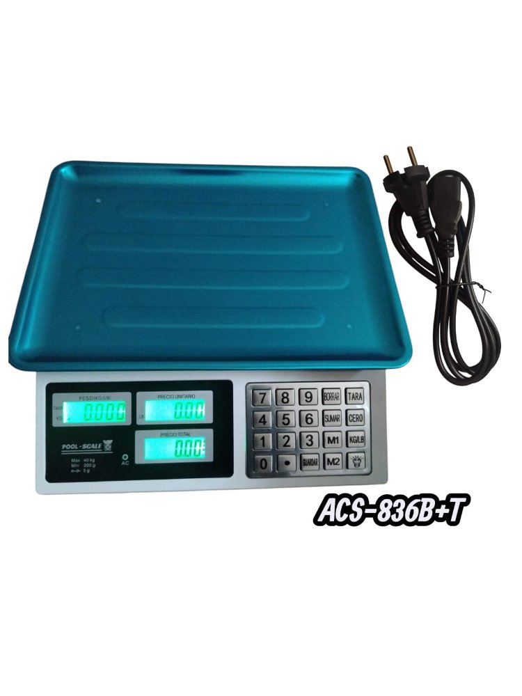 ACS-836B+T- POOL SCALE 40KGX5PZ TM
