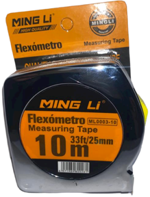 HUINCHA METALICA MING LI 10 MTS