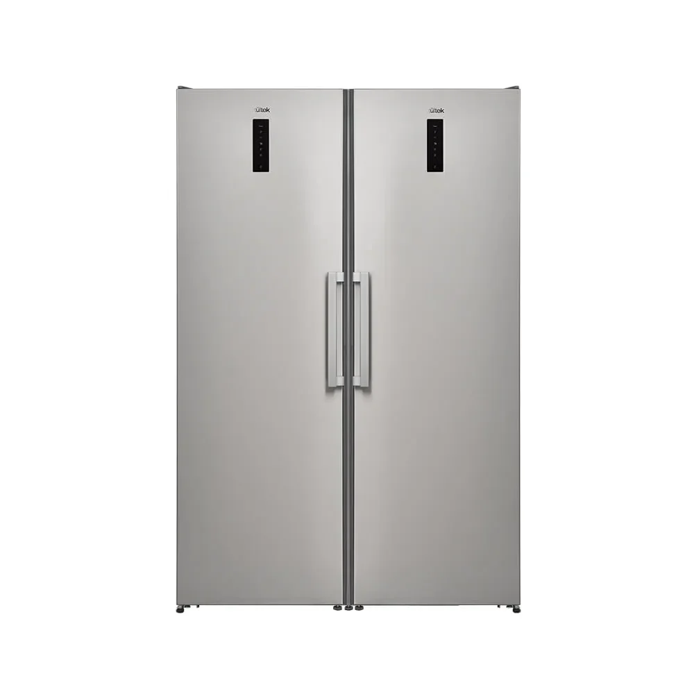KULTEK Heladera+Freezer SBS 1390S 380L FV280S 280L KIT SILVER
